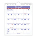 Mini Monthly Wall Calendar With Fold-out Easel, 7 X 8, White Sheets, 12-month (jan To Dec): 2024