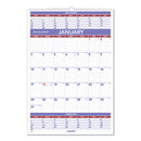 Three-month Wall Calendar, 15.5 X 22.75, White Sheets, 12-month (jan To Dec): 2024