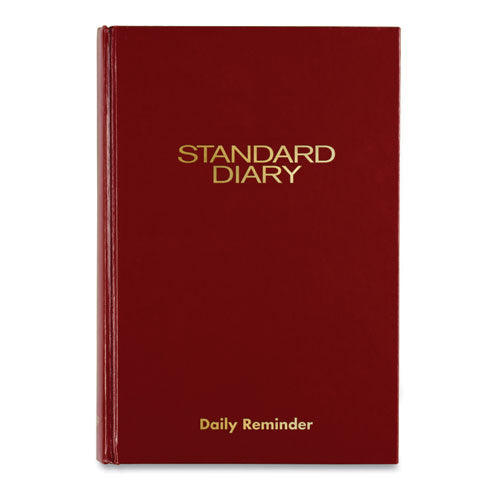 Standard Diary Daily Reminder Book, 2024 Edition, Medium/college Rule, Red Cover, (201) 8.25 X 5.75 Sheets