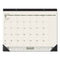 Recycled Monthly Desk Pad, 22 X 17, Sand/green Sheets, Black Binding, Black Corners, 12-month (jan To Dec): 2024