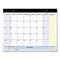 Quicknotes Desk Pad, 22 X 17, White/blue/yellow Sheets, Black Binding, Clear Corners, 13-month (jan To Jan): 2024 To 2025