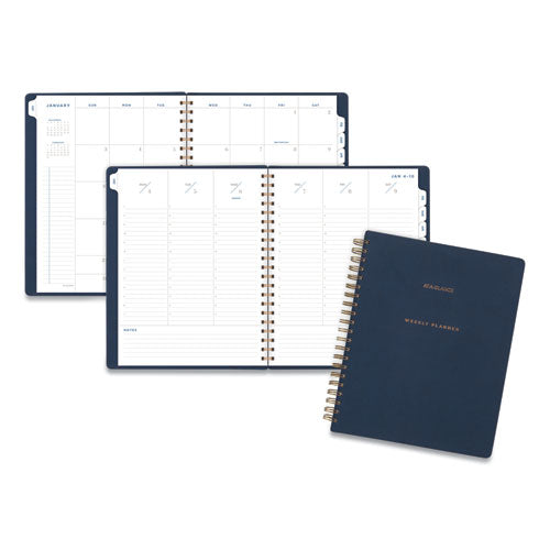 Signature Collection Firenze Navy Weekly/monthly Planner, 11 X 8.5, Navy Cover, 13-month (jan To Jan): 2024 To 2025