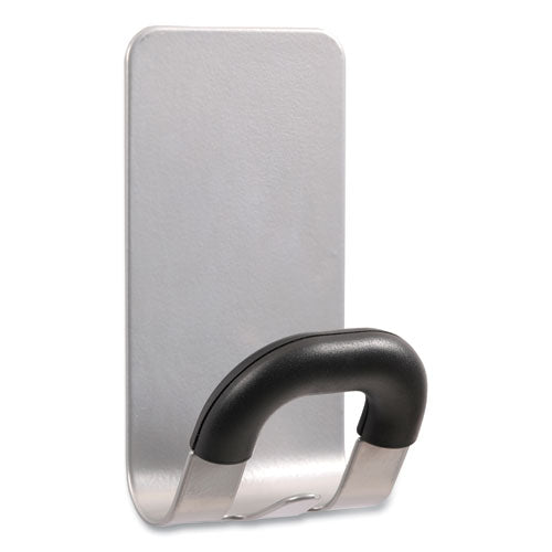 Magnetic Coat Peg, Abs/magnet/steel, Black/silver, Supports 11 Lbs