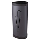 Triangular Umbrella Stand, Steel/plastic, 10.25w X 10.25d X 23.67h, Black