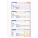 Receipt Book, Three-part Carbonless, 7.19 X 2.75, 4 Forms/sheet, 100 Forms Total