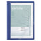 Clear Front Vinyl Report Cover, Prong Fastener, 0.5" Capacity,  8.5 X 11, Clear/blue