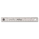 Stainless Steel Office Ruler With Non Slip Cork Base, Standard/metric, 6" Long