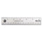 Stainless Steel Office Ruler With Non Slip Cork Base, Standard/metric, 12" Long