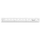 Clear Flexible Acrylic Ruler, Standard/metric, 12" Long, Clear