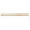 Three-hole Punched Wood Ruler English And Metric With Metal Edge, 12" Long