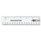 Non-shatter Flexible Ruler, Standard/metric, 12" Long, Plastic, Clear