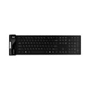 Slimtouch 232 Antimicrobial Waterproof Flex Keyboard, 120 Keys, Black