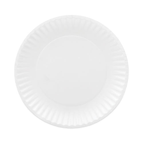 Coated Paper Plates, 6" Dia, White, 100/pack, 12 Packs/carton