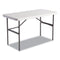 Banquet Folding Table, Rectangular, Radius Edge, 48w X 24d X 29h, Platinum/charcoal