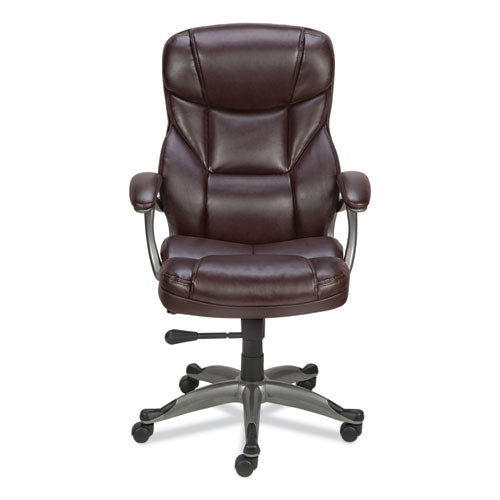 Alera Birns Series High-back Task Chair, Supports Up To 250 Lb, 18.11" To 22.05" Seat Height, Brown Seat/back, Chrome Base