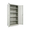 Assembled 72" High Heavy-duty Welded Storage Cabinet, Four Adjustable Shelves, 36w X 18d, Light Gray