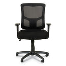 Alera Elusion Ii Series Mesh Mid-back Swivel/tilt Chair, Adjustable Arms, Supports 275lb, 17.51" To 21.06" Seat Height, Black