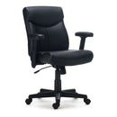 Alera Harthope Leather Task Chair, Supports Up To 275 Lb, Black Seat/back, Black Base