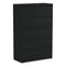 Lateral File, 5 Legal/letter/a4/a5-size File Drawers, Black, 42" X 18.63" X 67.63"