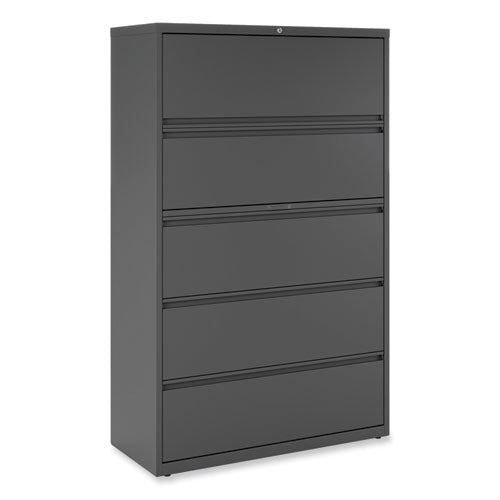 Lateral File, 5 Legal/letter/a4/a5-size File Drawers, Charcoal, 42" X 18.63" X 67.63"