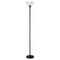 Floor Lamp, 71" High, Translucent Plastic Shade, 11.25w X 11.25d X 71h, Matte Black