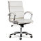 Alera Neratoli Mid-back Slim Profile Chair, Faux Leather, Up To 275 Lb, 18.3" To 21.85" Seat Height, White Seat/back, Chrome