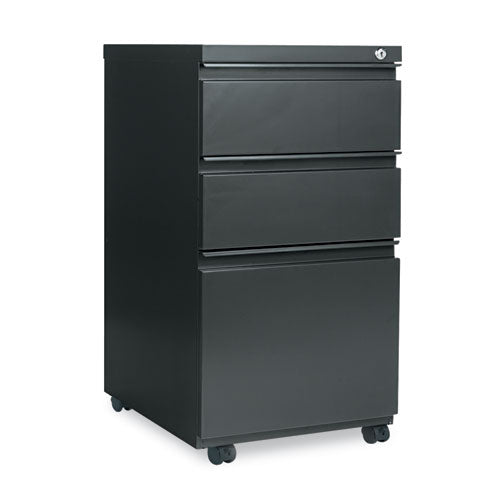 File Pedestal With Full-length Pull, Left Or Right, 3-drawers: Box/box/file, Legal/letter, Charcoal, 14.96" X 19.29" X 27.75"