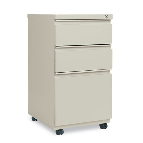 File Pedestal With Full-length Pull, Left Or Right, 3-drawers: Box/box/file, Legal/letter, Putty, 14.96" X 19.29" X 27.75"