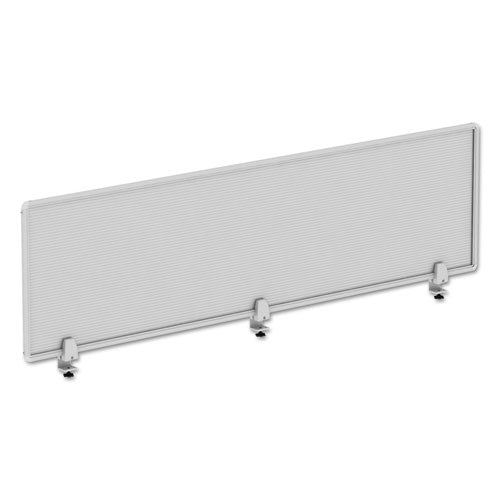 Polycarbonate Privacy Panel, 65w X 0.5d X 18h, Silver/clear