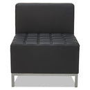 Alera Qub Series Armless L Sectional, 26.38w X 26.38d X 30.5h, Black