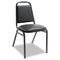 Padded Steel Stacking Chair, Supports Up To 250 Lb, 18.5" Seat Height, Black Seat, Black Back, Black Base, 4/carton
