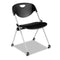 Alera Sl Series Nesting Stack Chair Without Arms, Supports 250 Lb, 19.5" Seat Height, Black Seat/back, Gray Base, 2/carton