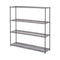 Ba Plus Wire Shelving Kit, Four-shelf, 72w X 18d X 72h, Black Anthracite Plus