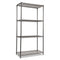 Wire Shelving Starter Kit, Four-shelf, 36w X 18d X 72h, Black Anthracite