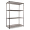 Wire Shelving Starter Kit, Four-shelf, 48w X 24d X 72h, Black Anthracite