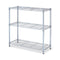 Residential Wire Shelving, Three-shelf, 36w X 14d X 36h, Silver