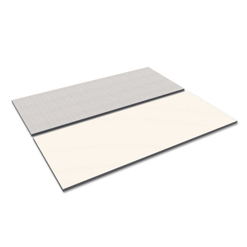 Reversible Laminate Table Top, Rectangular, 71.5w X 29.5d, White/gray