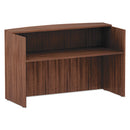 Alera Valencia Series Reception Desk With Transaction Counter, 71" X 35.5" X 42.5", Modern Walnut