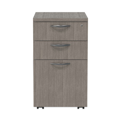 Alera Valencia Series Mobile Pedestal File, Left/right, 3-drawer: Box/box/file, Legal/letter, Gray, 15.88 X 20.5 X 28.39