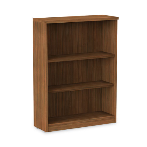 Alera Valencia Series Bookcase, Three-shelf, 31.75w X 14d X 39.38h, Modern Walnut