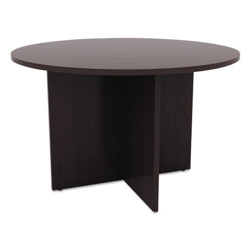 Alera Valencia Round Conference Table With Legs, 42" Diameter X 29.5h, Espresso