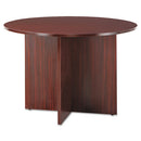 Alera Valencia Round Conference Table With Legs, 42" Diameter X 29.5h, Mahogany