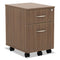 Alera Valencia Series Mobile Pedestal, Left/right, 2-drawers: Box/file, Legal/letter, Modern Walnut, 15.88" X 19.13" X 22.88"