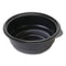 Microraves Incredi-bowl Base, 16 Oz, 6" Diameter X 1.75"h, Black, Plastic, 250/carton