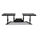 Metal Art Ergotwin Dual Monitor Stand, 25.6 To 33.1 X 12.6 X 6.2 To 8.6, Black, Supports 20 Lb/shelf