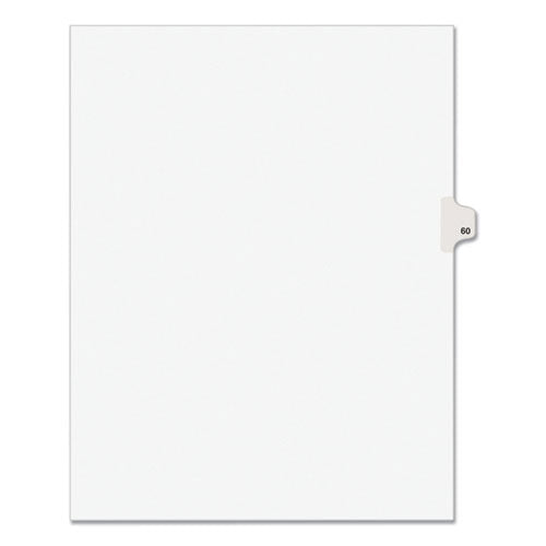 Preprinted Legal Exhibit Side Tab Index Dividers, Avery Style, 10-tab, 60, 11 X 8.5, White, 25/pack, (1060)