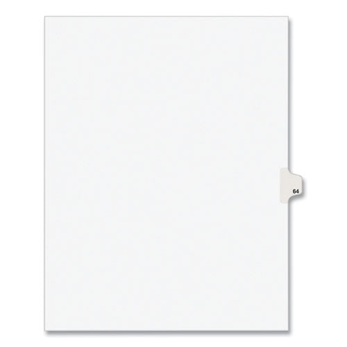 Preprinted Legal Exhibit Side Tab Index Dividers, Avery Style, 10-tab, 64, 11 X 8.5, White, 25/pack, (1064)