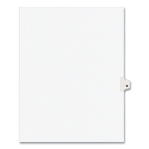 Preprinted Legal Exhibit Side Tab Index Dividers, Avery Style, 10-tab, 65, 11 X 8.5, White, 25/pack, (1065)