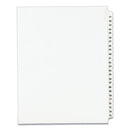 Preprinted Legal Exhibit Side Tab Index Dividers, Avery Style, 25-tab, 51 To 75, 11 X 8.5, White, 1 Set, (1332)