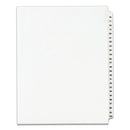 Preprinted Legal Exhibit Side Tab Index Dividers, Avery Style, 25-tab, 76 To 100, 11 X 8.5, White, 1 Set, (1333)